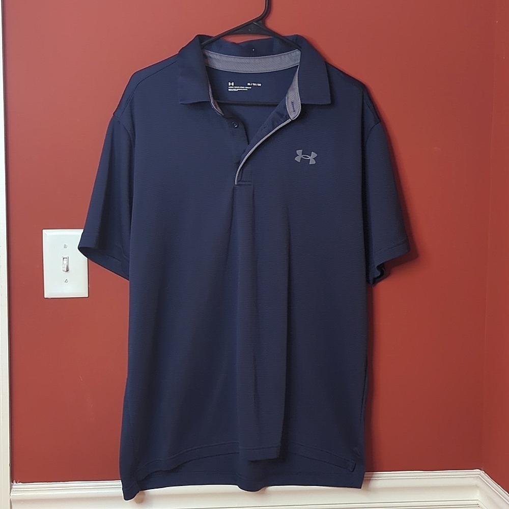 Like New Under Armour Blue Polo Loose Shirt